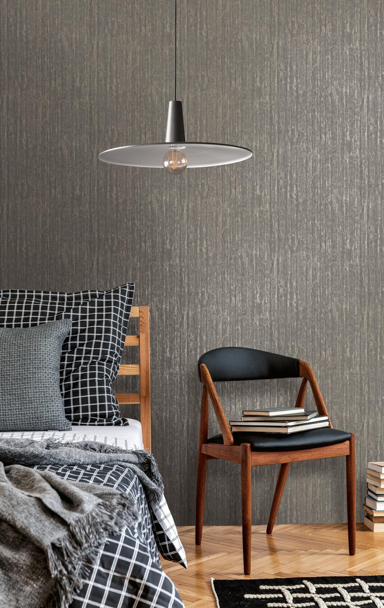 Forest Texture wallpaper in silver grey color - pattern number WW22231 - by Galerie in the The Woods and Wicker collection