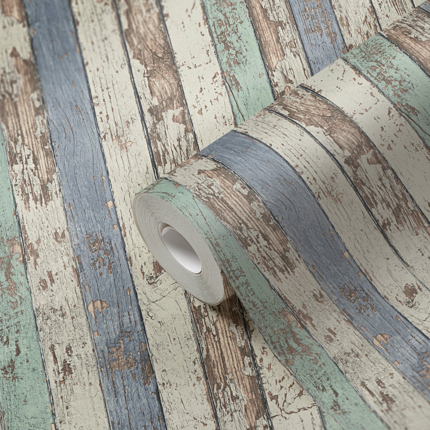 Narrow Wood Stripe Effect Motif wallpaper in multi-coloured color - pattern number WW22234 - by Galerie in the The Woods and Wicker collection