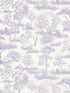 Garden Toile wallpaper in lavender color - pattern number WW WP88605D0001 - by Scalamandre in the  collection
