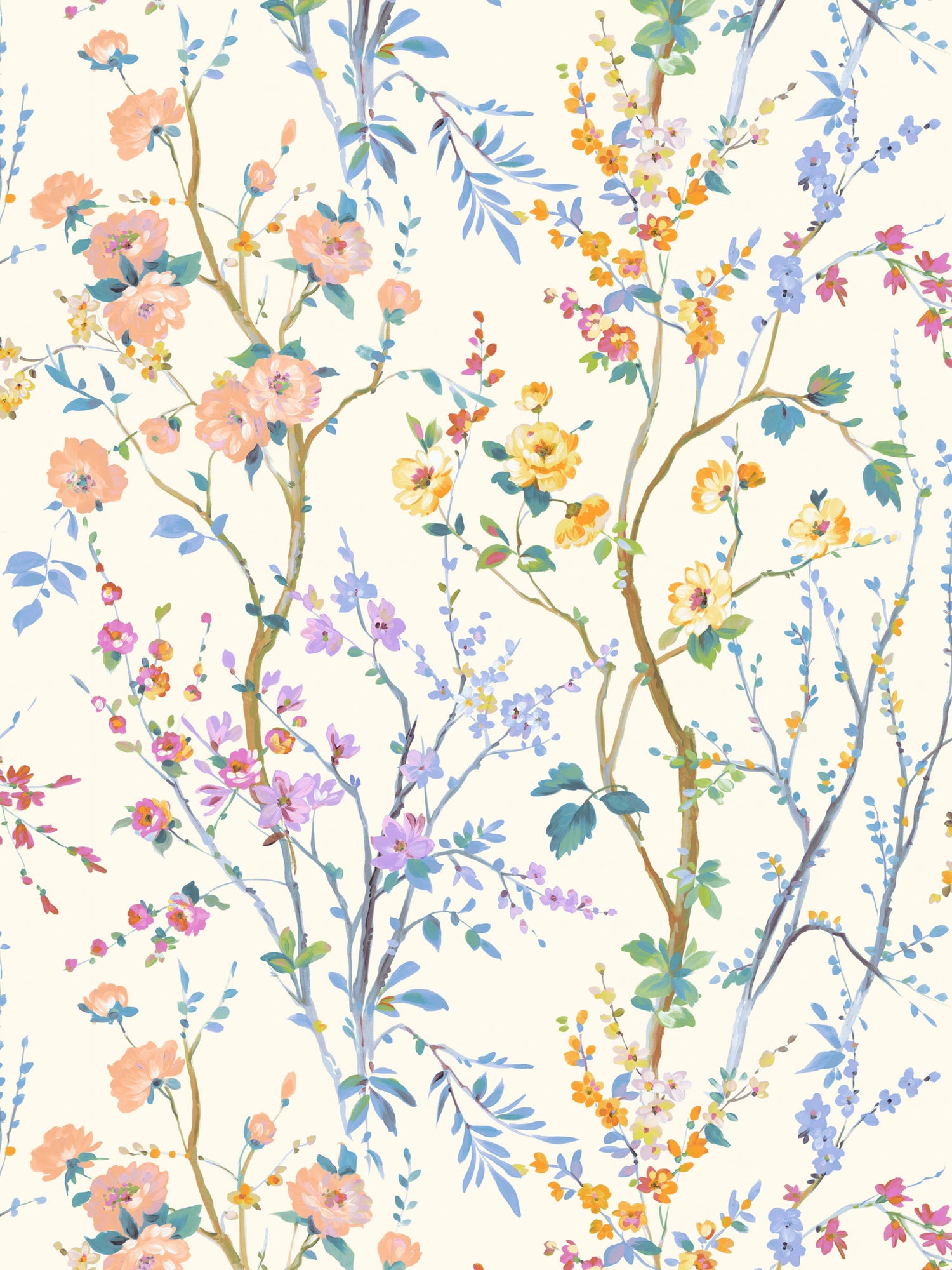 Potpourri wallpaper in peach marigold color - pattern number WW WP88604D0002 - by Scalamandre in the  collection