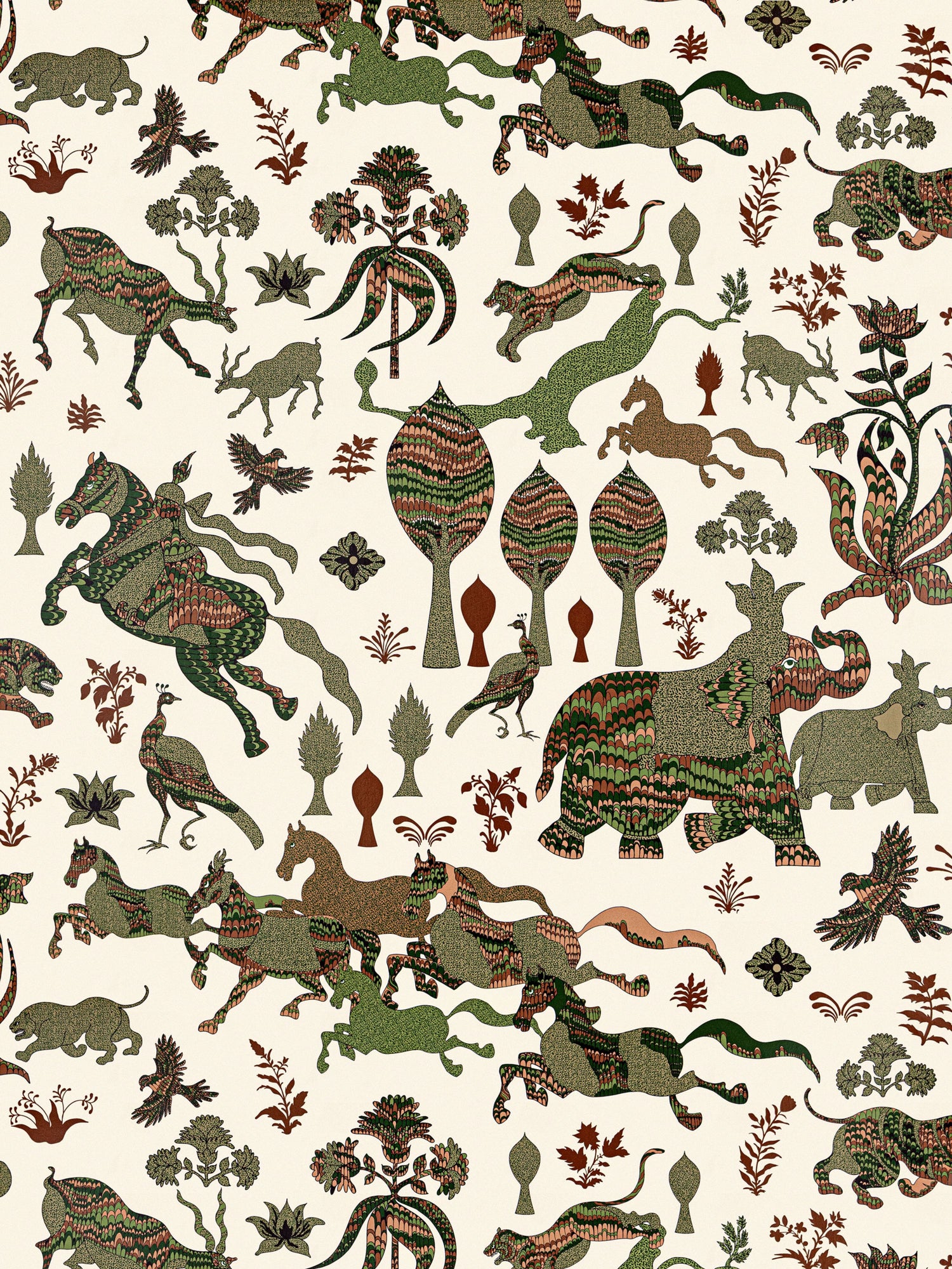 Legends wallpaper in olive adobe color - pattern number WW WP88606D0002 - by Scalamandre in the  collection