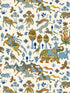 Legends wallpaper in tropical blue color - pattern number WW WP88606D0003 - by Scalamandre in the  collection