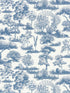 Garden Toile wallpaper in indigo color - pattern number WW WP88605D0004 - by Scalamandre in the  collection