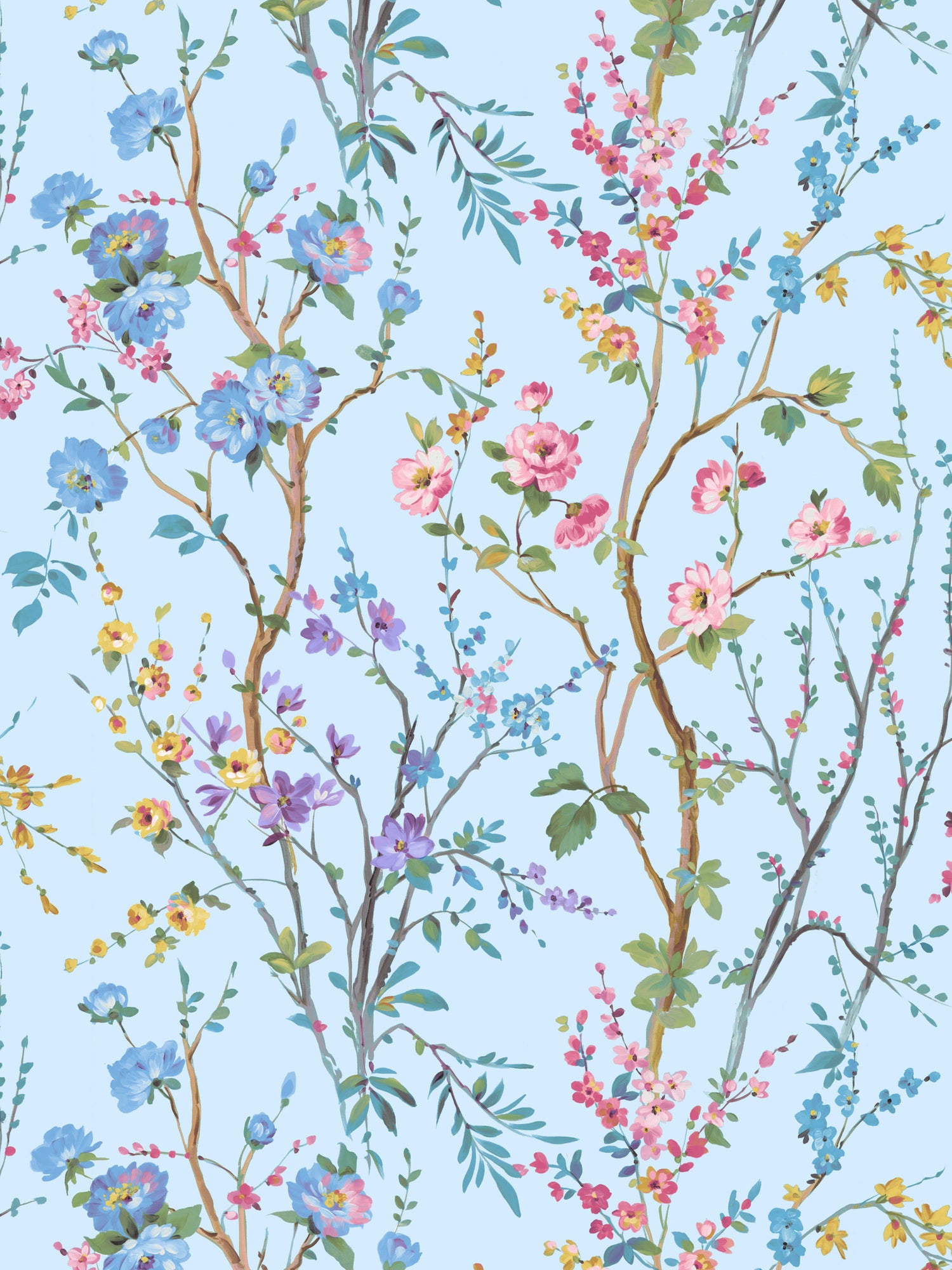 Potpourri wallpaper in bluebell color - pattern number WW WP88604D0005 - by Scalamandre in the  collection