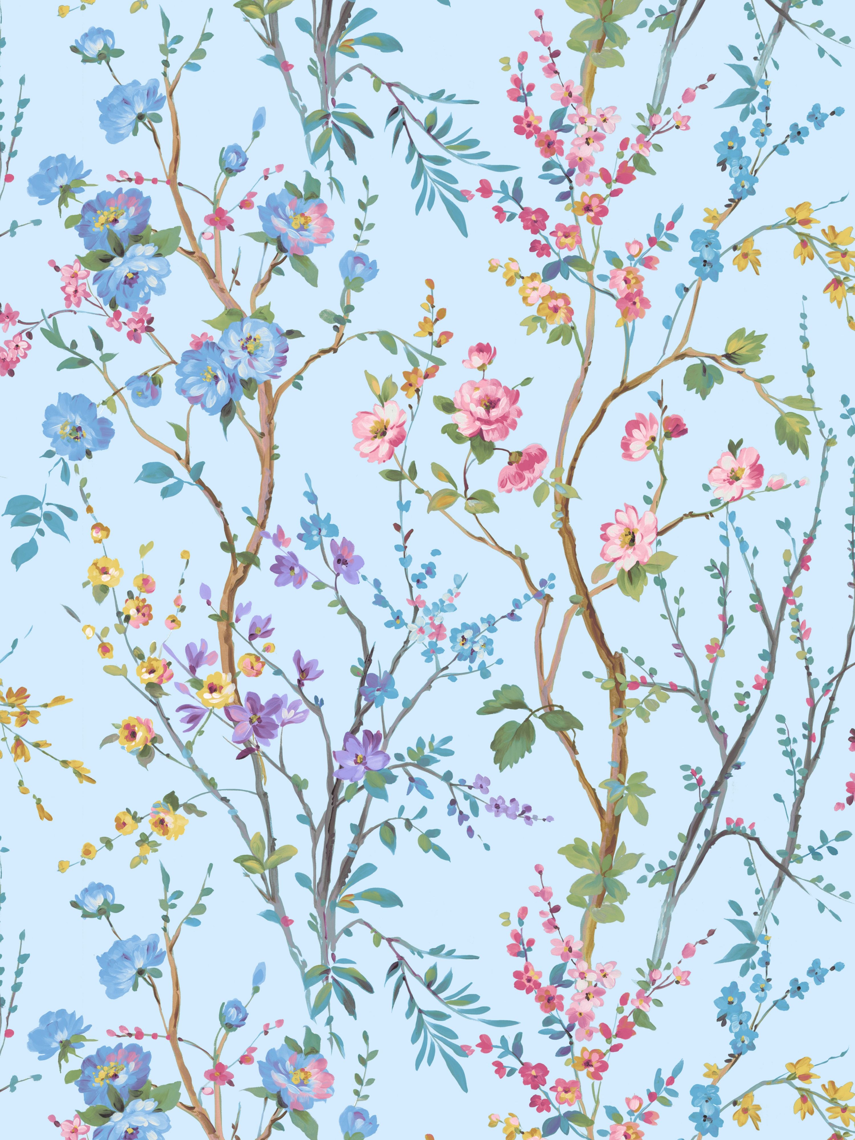 Potpourri wallpaper in bluebell color - pattern number WW WP88604D0005 - by Scalamandre in the  collection