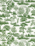 Garden Toile wallpaper in forest color - pattern number WW WP88605D0005 - by Scalamandre in the  collection