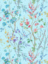 Potpourri wallpaper in turquoise color - pattern number WW WP88604D0006 - by Scalamandre in the  collection