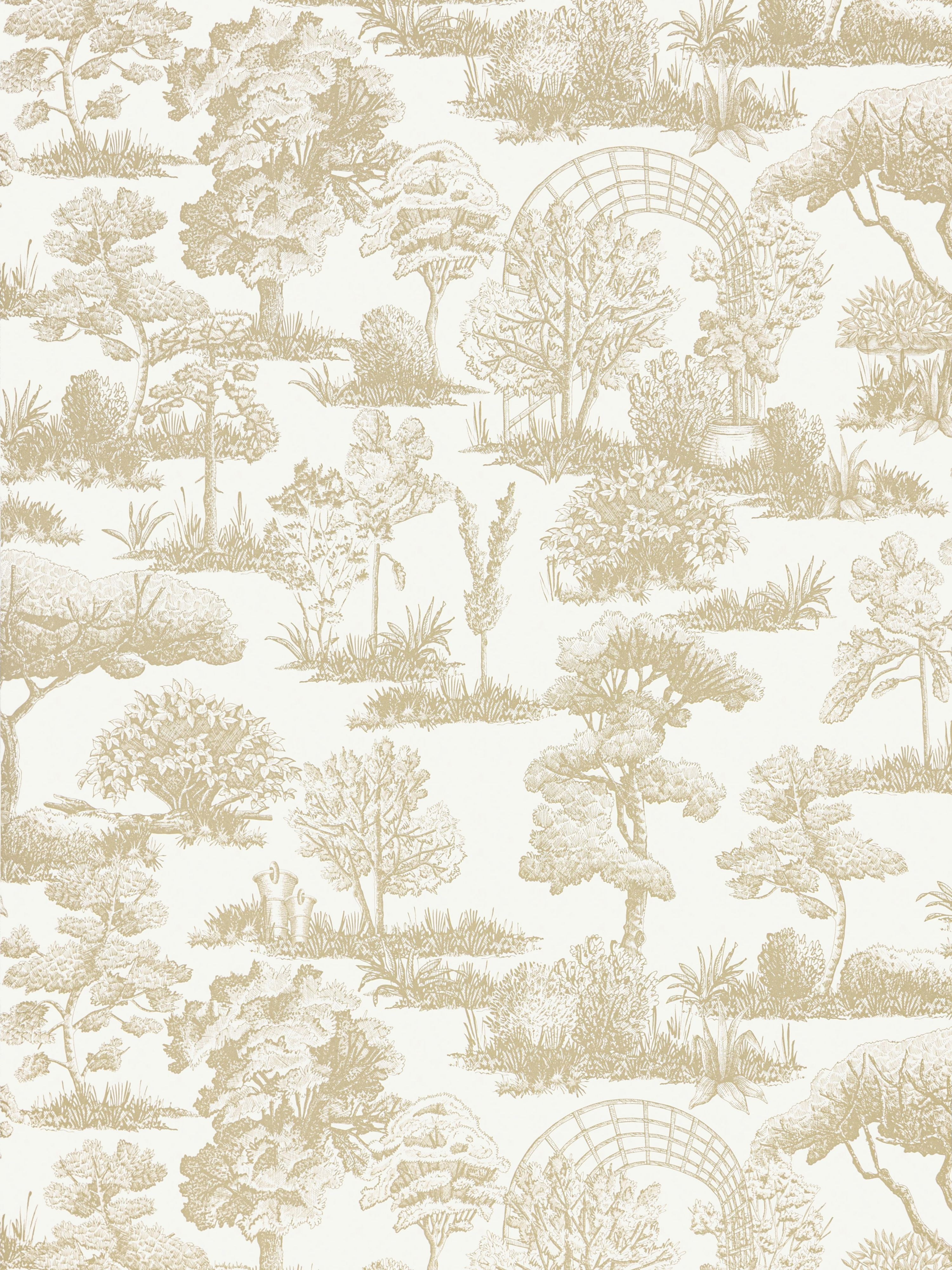 Garden Toile wallpaper in latte color - pattern number WW WP88605D0007 - by Scalamandre in the  collection