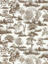 Garden Toile wallpaper in espresso color - pattern number WW WP88605D0008 - by Scalamandre in the  collection