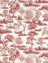 Garden Toile wallpaper in cardinal color - pattern number WW WP88605D0009 - by Scalamandre in the  collection
