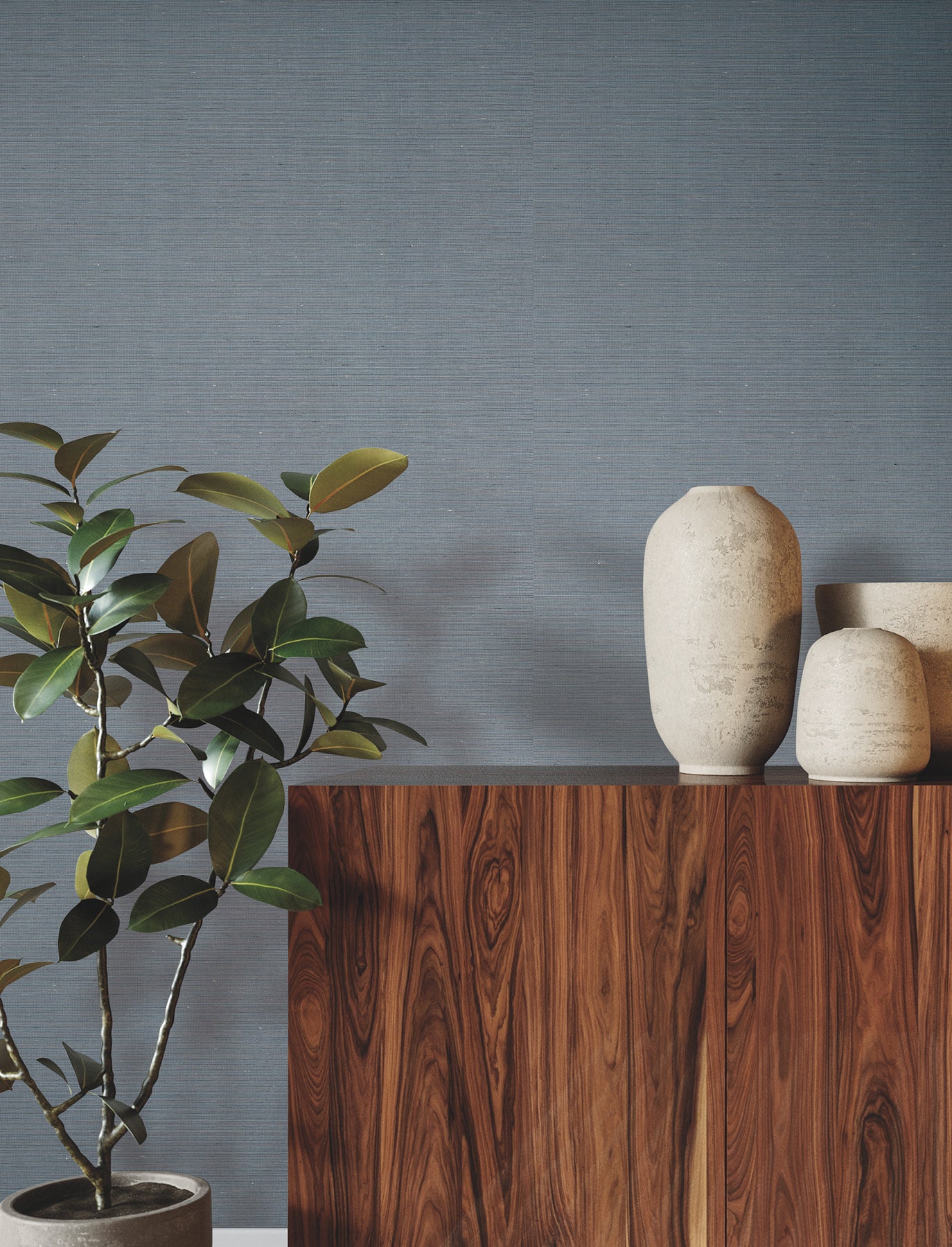 Linen Levels wallpaper in ice blue color - pattern number YGL7004 - by Ronald Redding in the Natural Palette Resource collection