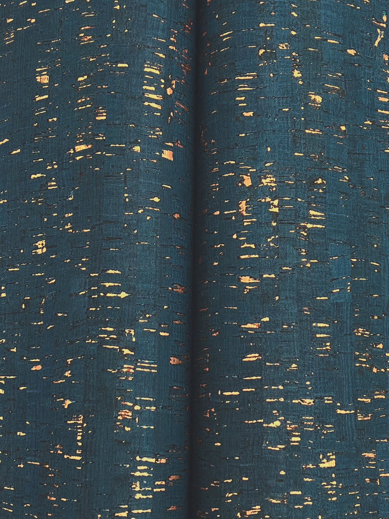 Caldera Cork wallpaper in navy gold color - pattern number YGL7008 - by Ronald Redding in the Natural Palette Resource collection