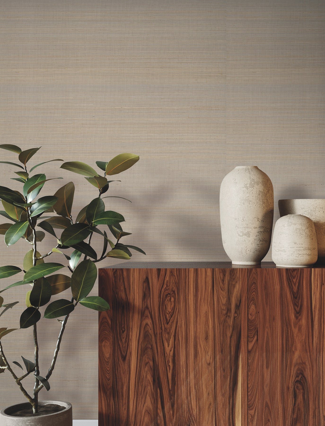 Fine Abaca wallpaper in almond color - pattern number YGL7011 - by Ronald Redding in the Natural Palette Resource collection