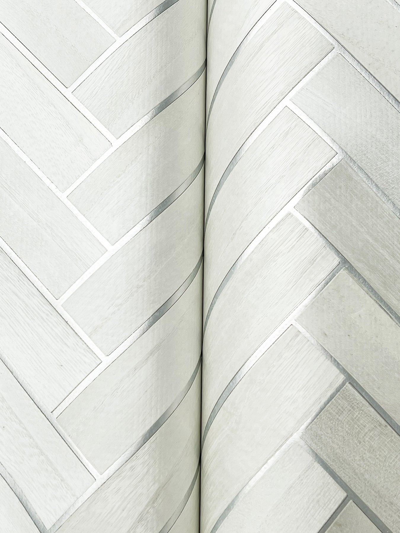 Herringbone Wood Veneer wallpaper in apple blossom color - pattern number YGL7016 - by Ronald Redding in the Natural Palette Resource collection