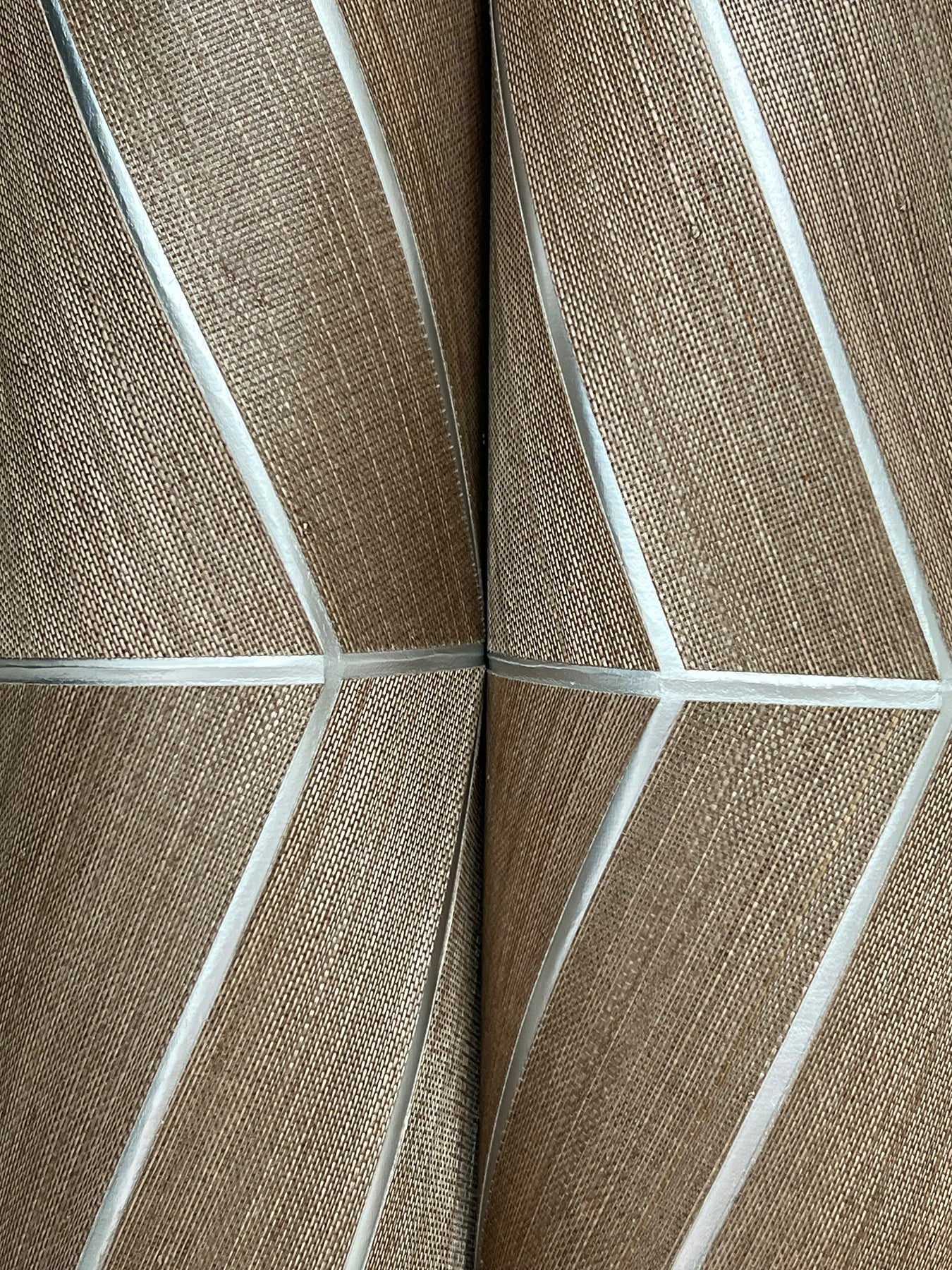 Chevron Abaca wallpaper in cinnamon color - pattern number YGL7024 - by Ronald Redding in the Natural Palette Resource collection