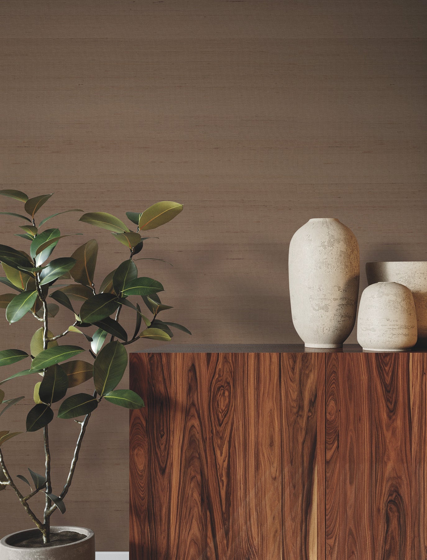 Silk Road wallpaper in cinnamon color - pattern number YGL7028 - by Ronald Redding in the Natural Palette Resource collection