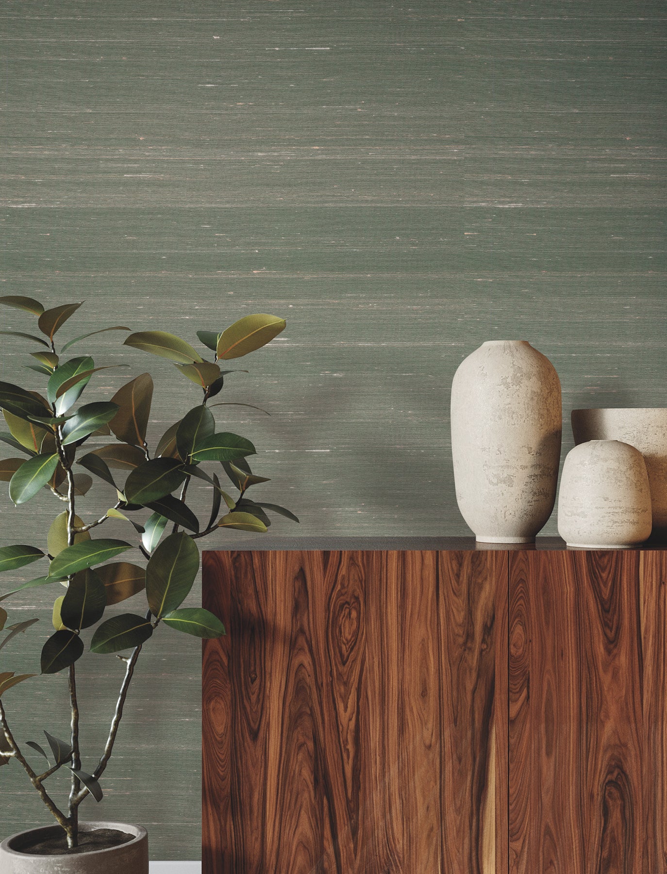 Silk Road wallpaper in verdigris color - pattern number YGL7031 - by Ronald Redding in the Natural Palette Resource collection