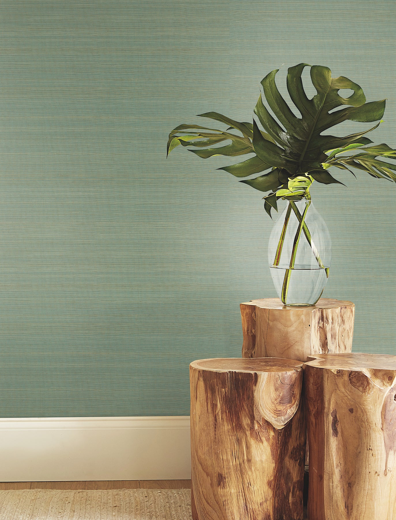 Tailored Abaca wallpaper in seafoam color - pattern number YGL7032 - by Ronald Redding in the Natural Palette Resource collection