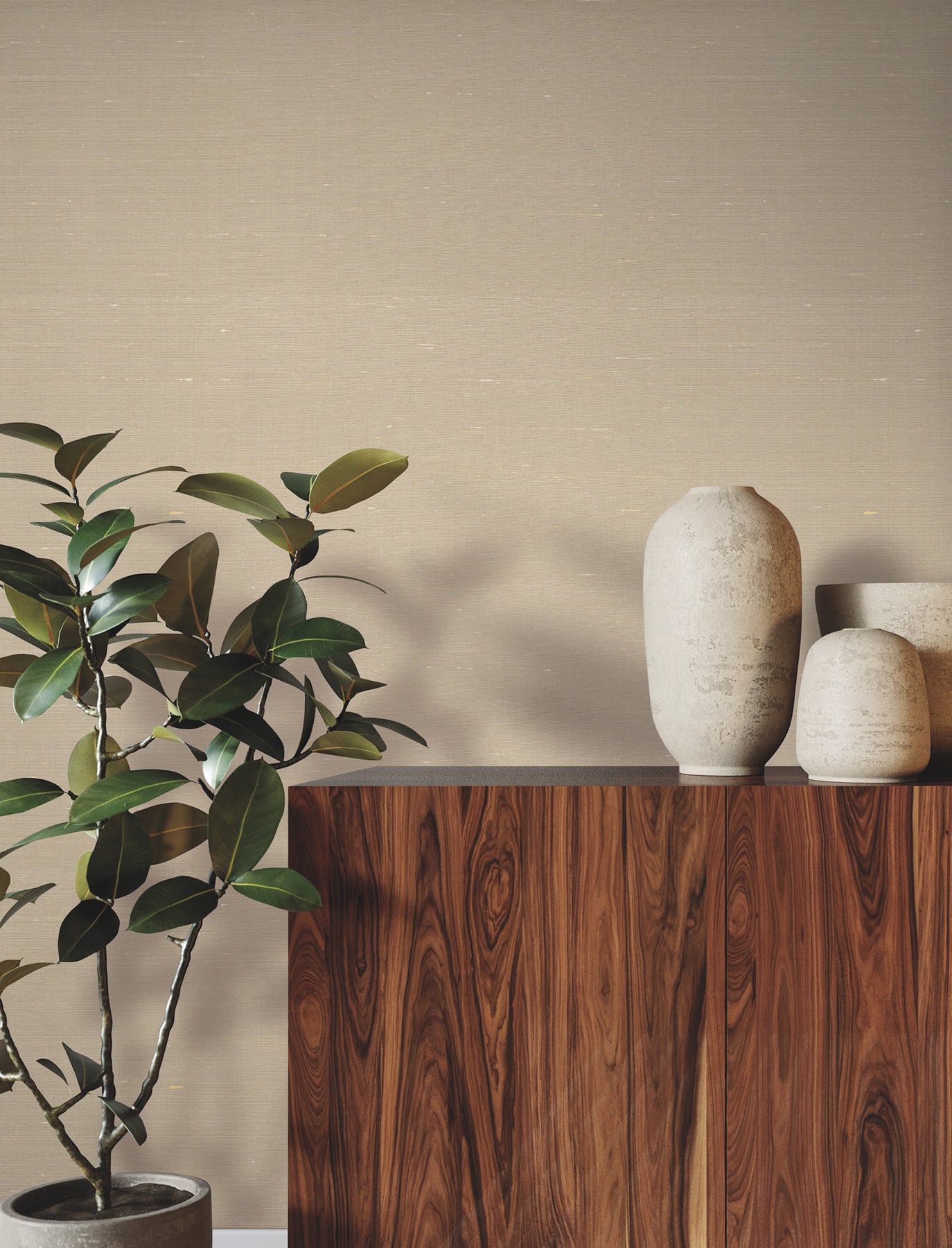 Silk Road wallpaper in ecru color - pattern number YGL7044 - by Ronald Redding in the Natural Palette Resource collection