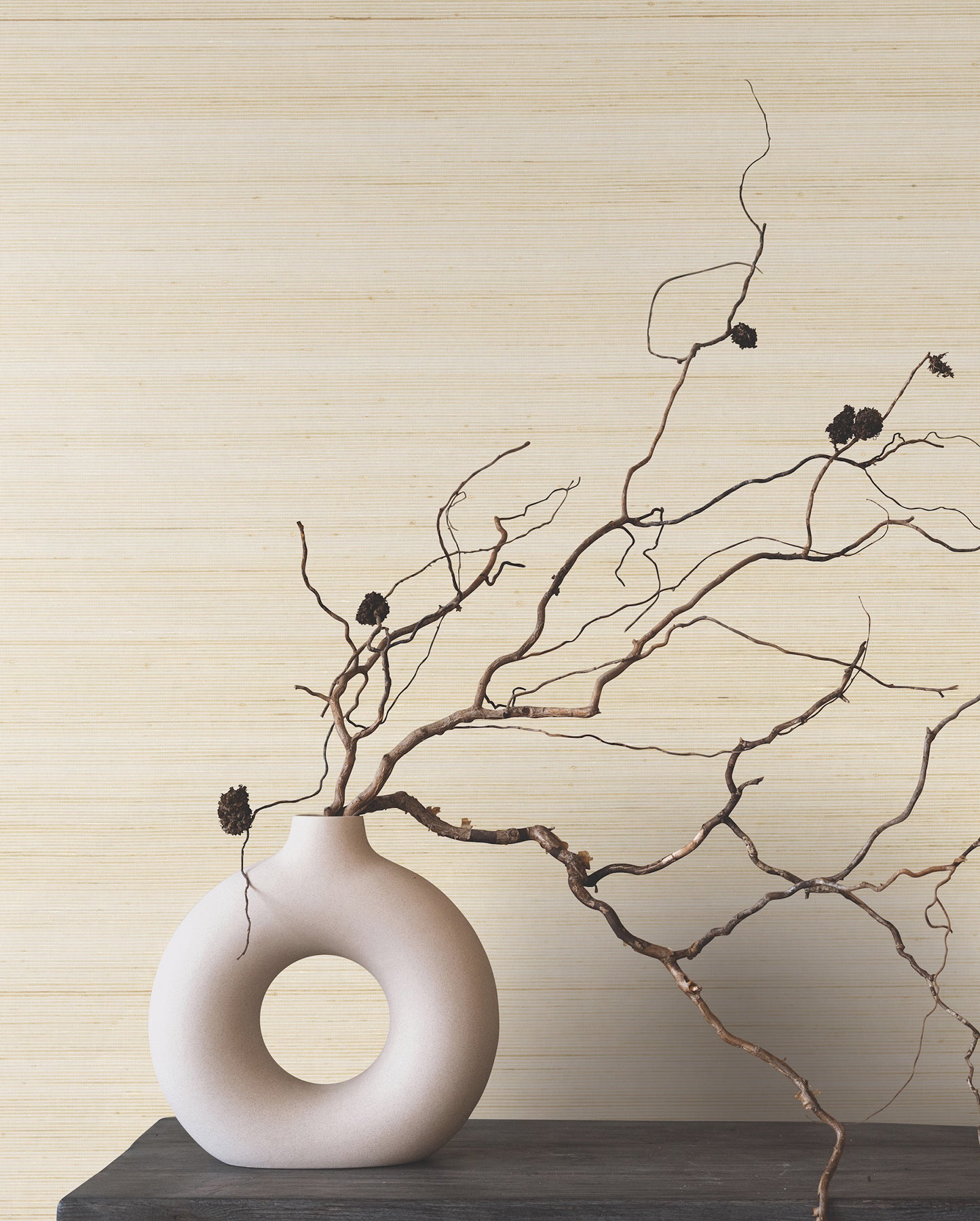 Smooth Abaca wallpaper in sand dollar color - pattern number YGL7045 - by Ronald Redding in the Natural Palette Resource collection