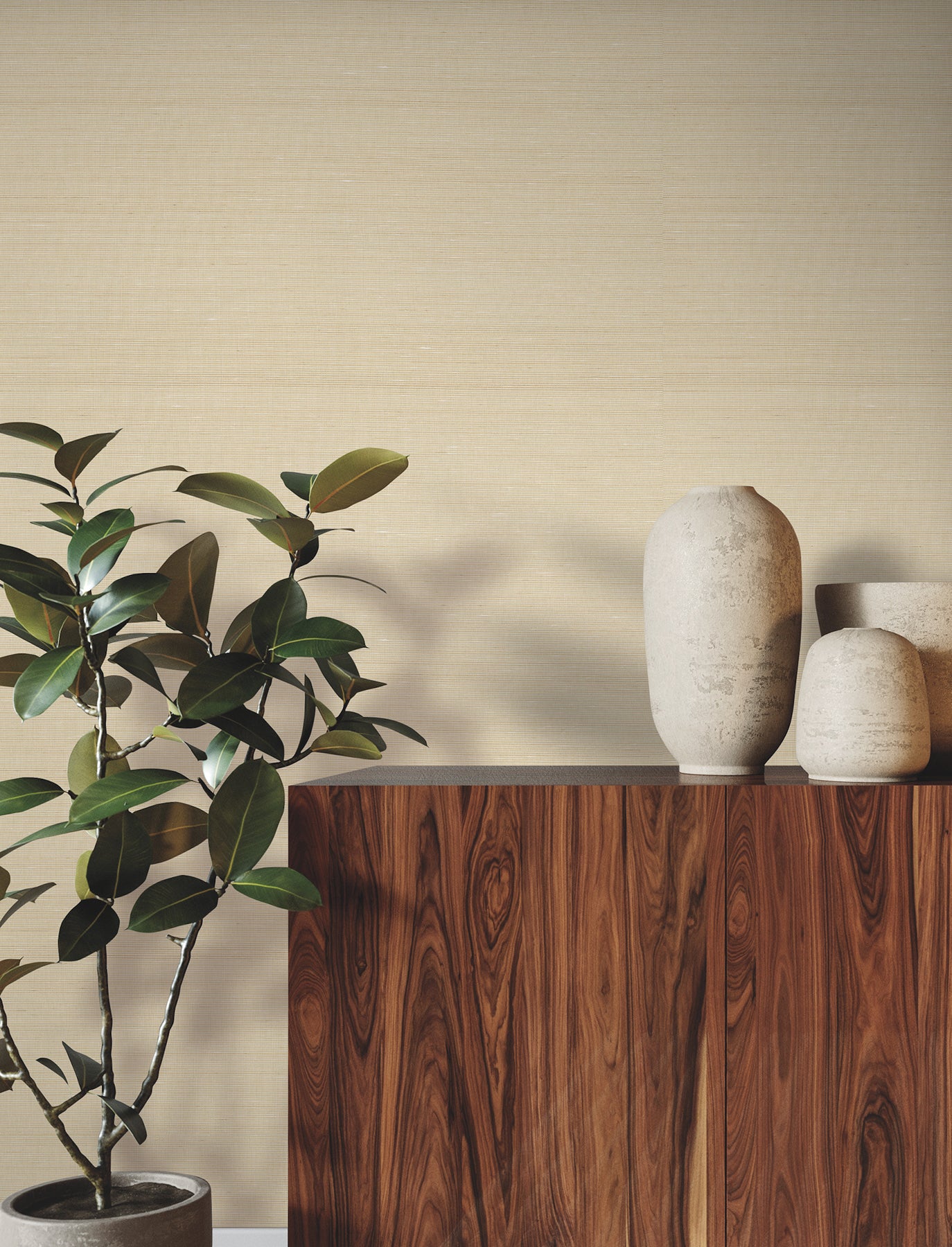 Fine Abaca wallpaper in shell color - pattern number YGL7051 - by Ronald Redding in the Natural Palette Resource collection