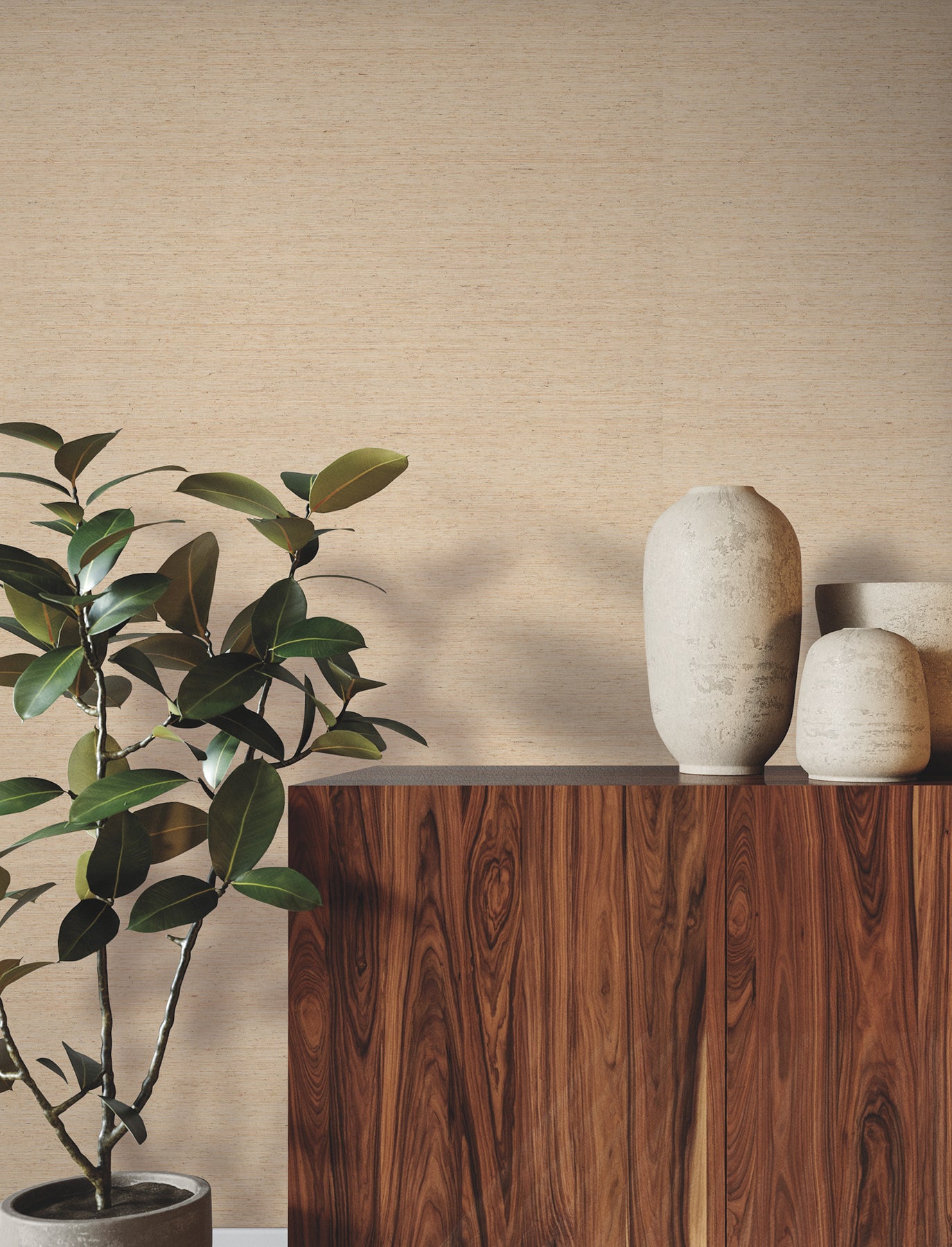 Natures Abaca wallpaper in oat color - pattern number YGL7052 - by Ronald Redding in the Natural Palette Resource collection