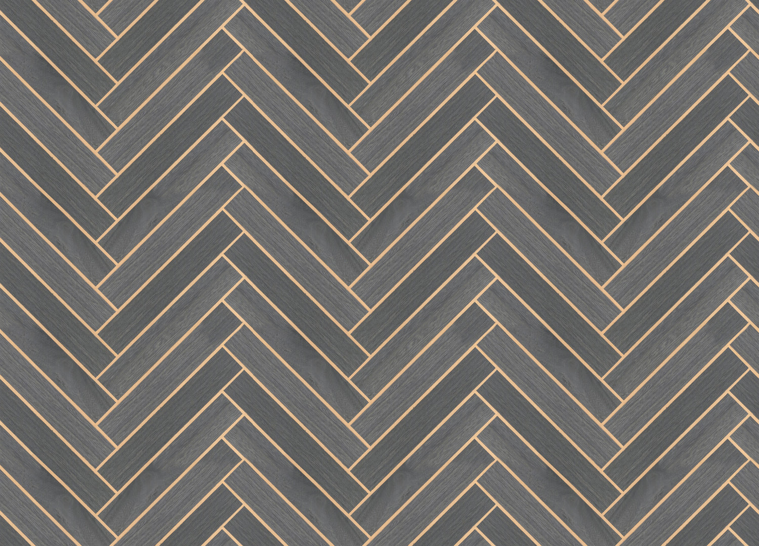 Herringbone Wood Veneer wallpaper in graphite color - pattern number YGL7074 - by Ronald Redding in the Natural Palette Resource collection