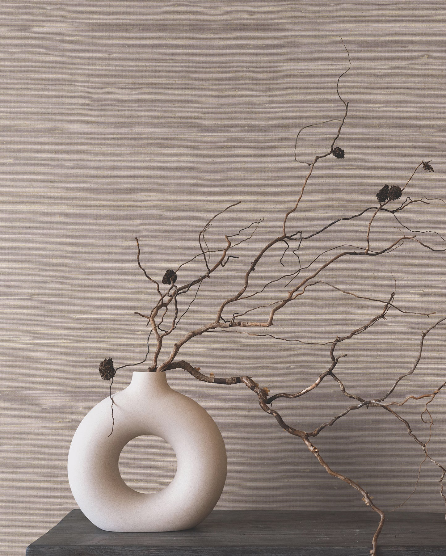 Smooth Abaca wallpaper in lilac color - pattern number YGL7083 - by Ronald Redding in the Natural Palette Resource collection