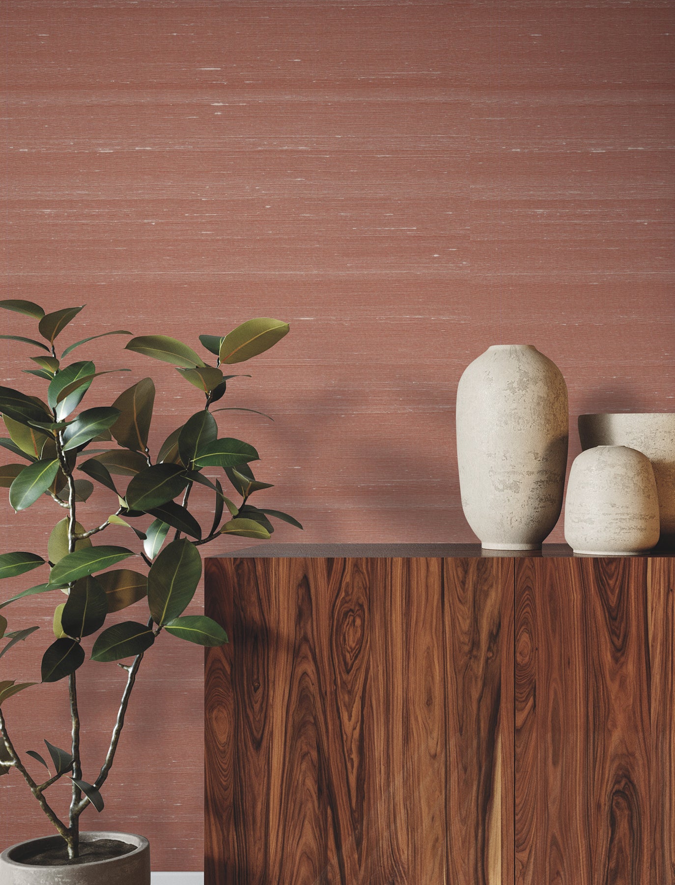 Silk Road wallpaper in chinese red color - pattern number YGL7084 - by Ronald Redding in the Natural Palette Resource collection