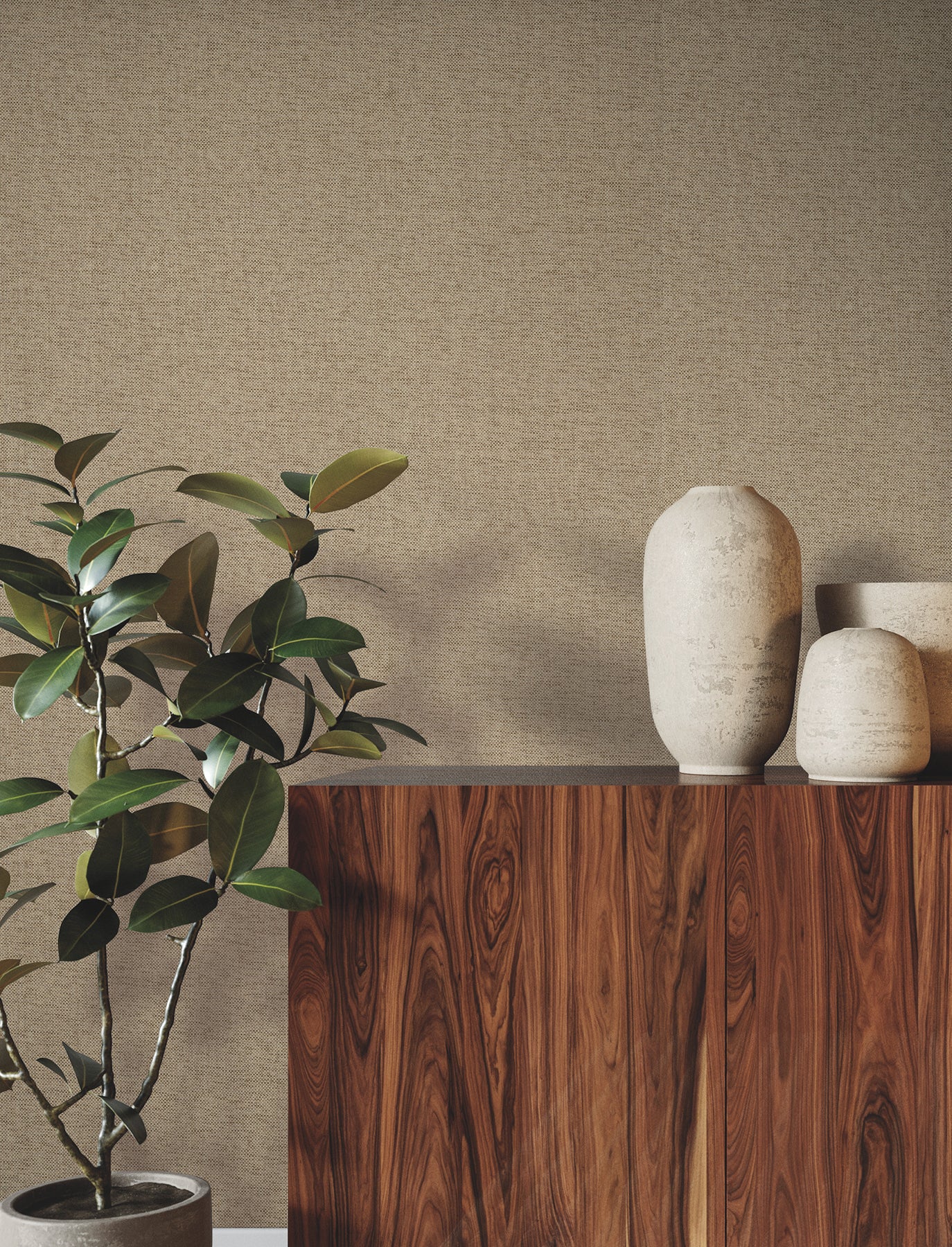Check Paperweave wallpaper in brindle color - pattern number YGL7090 - by Ronald Redding in the Natural Palette Resource collection