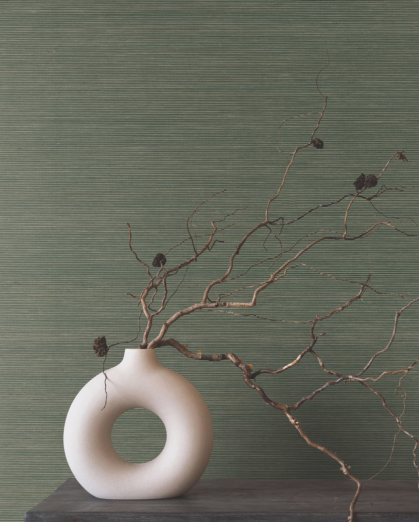 Smooth Abaca wallpaper in forest color - pattern number YGL7092 - by Ronald Redding in the Natural Palette Resource collection