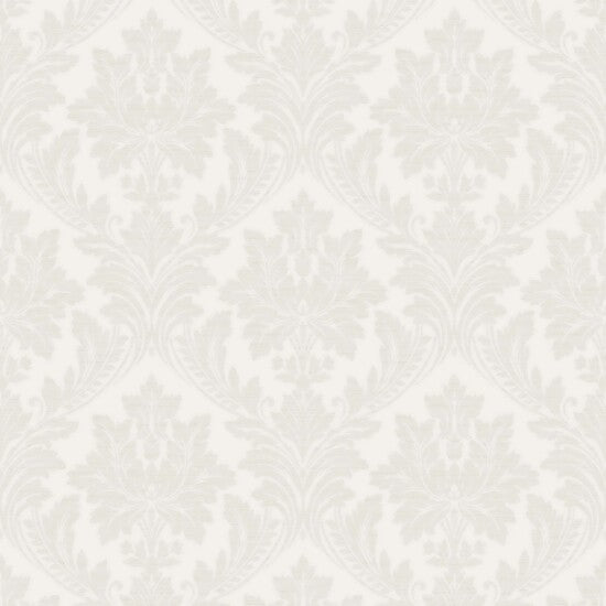 Medallion All-over Print Wallpaper in white color - pattern number ARA65401 - by Grandeco in the Arcadia collection