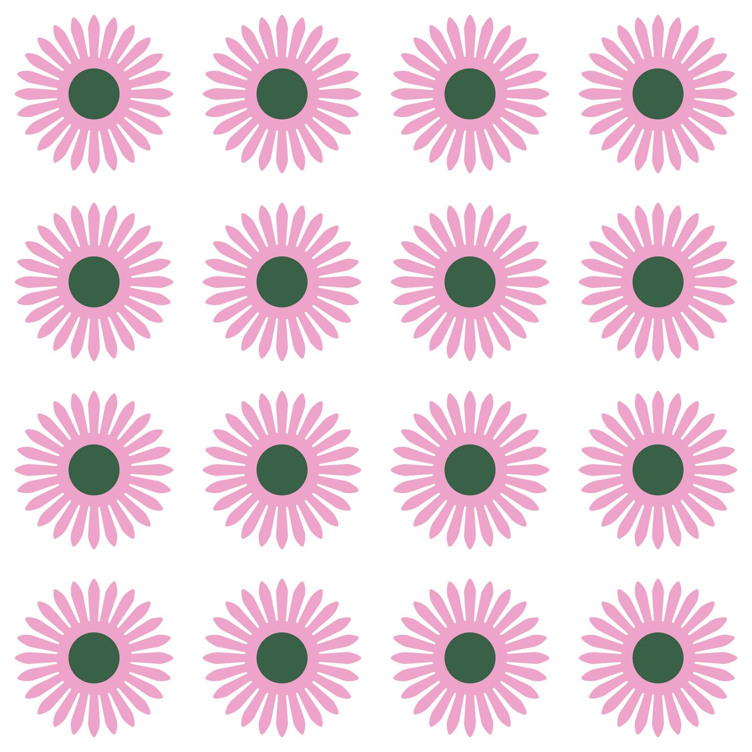 American Daisy Wallpaper in white pink color - pattern number KK713_White_Pink_KH300 - by Katie Kime in the  collection