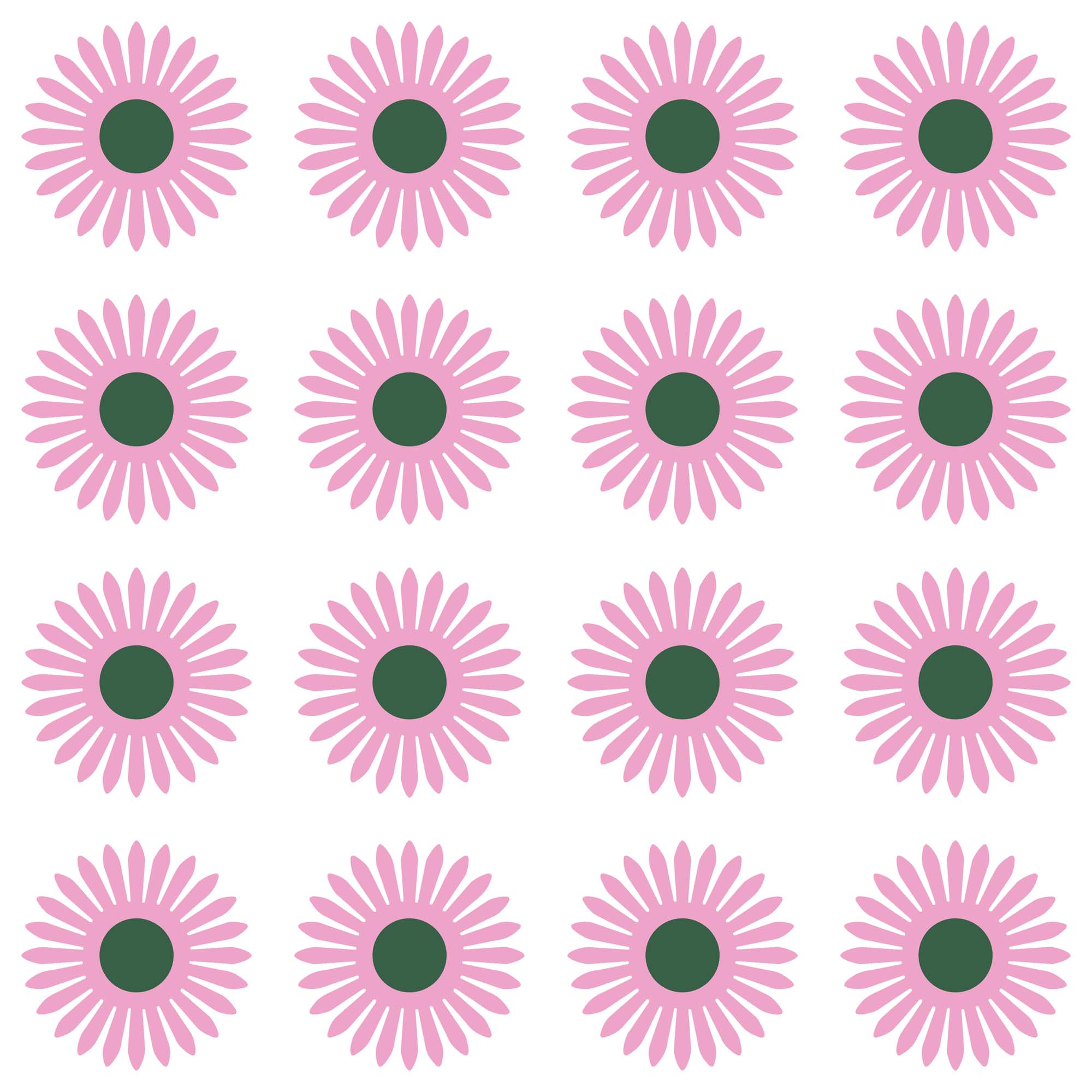 American Daisy Wallpaper in white pink color - pattern number KK713_White_Pink_KH300 - by Katie Kime in the  collection