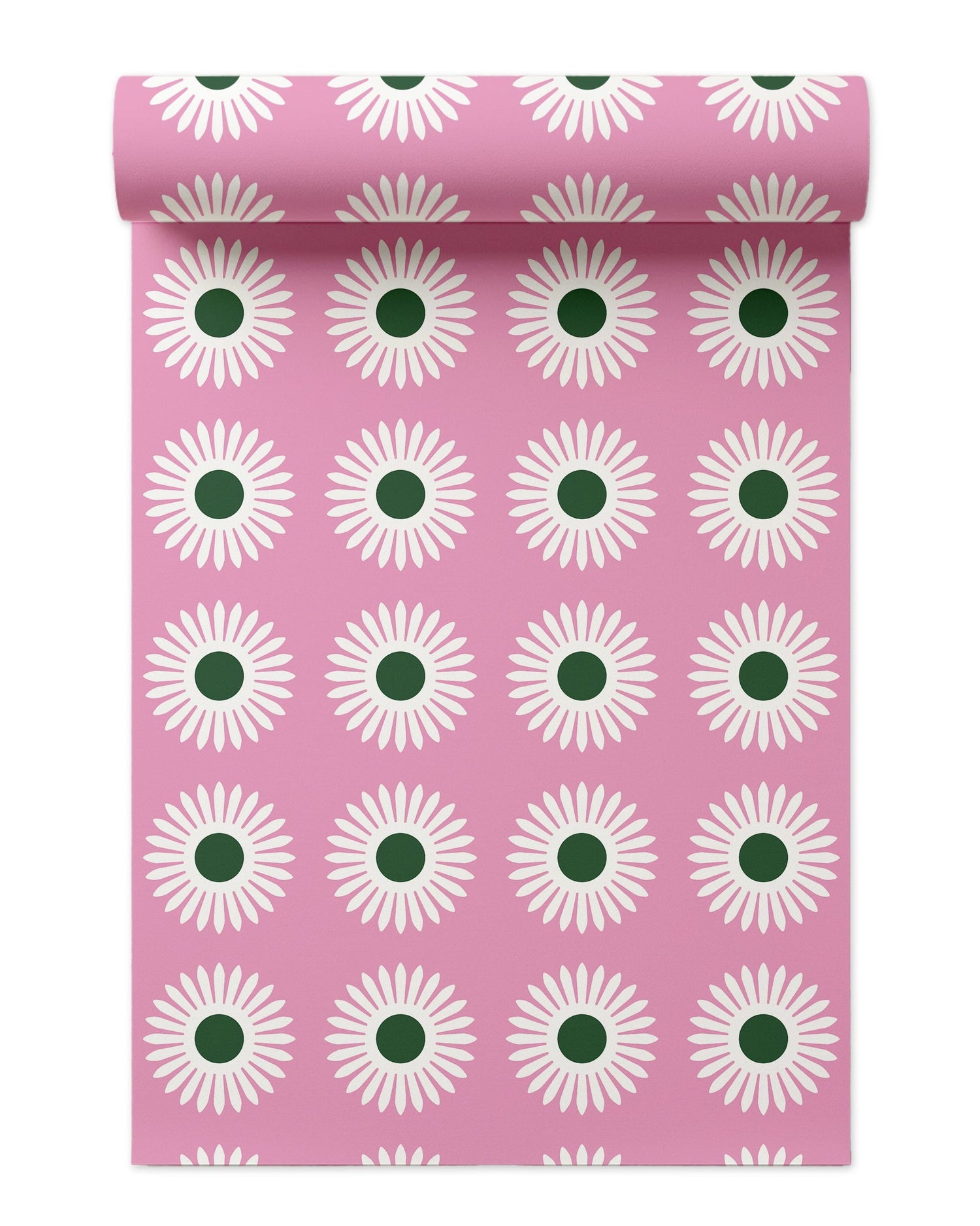 American Daisy Peel and Stick Wallpaper in pink hunter color - pattern number KK713_Pink_Hunter_KH306 - by Katie Kime in the  collection