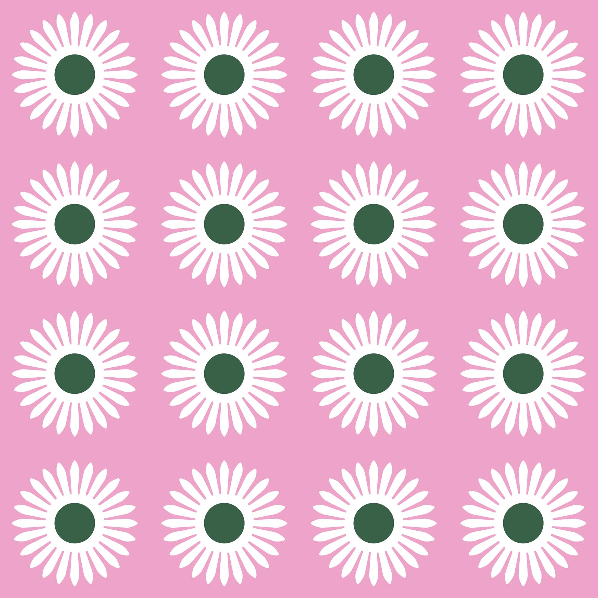 American Daisy Peel and Stick Wallpaper in pink hunter color - pattern number KK713_Pink_Hunter_KH306 - by Katie Kime in the  collection