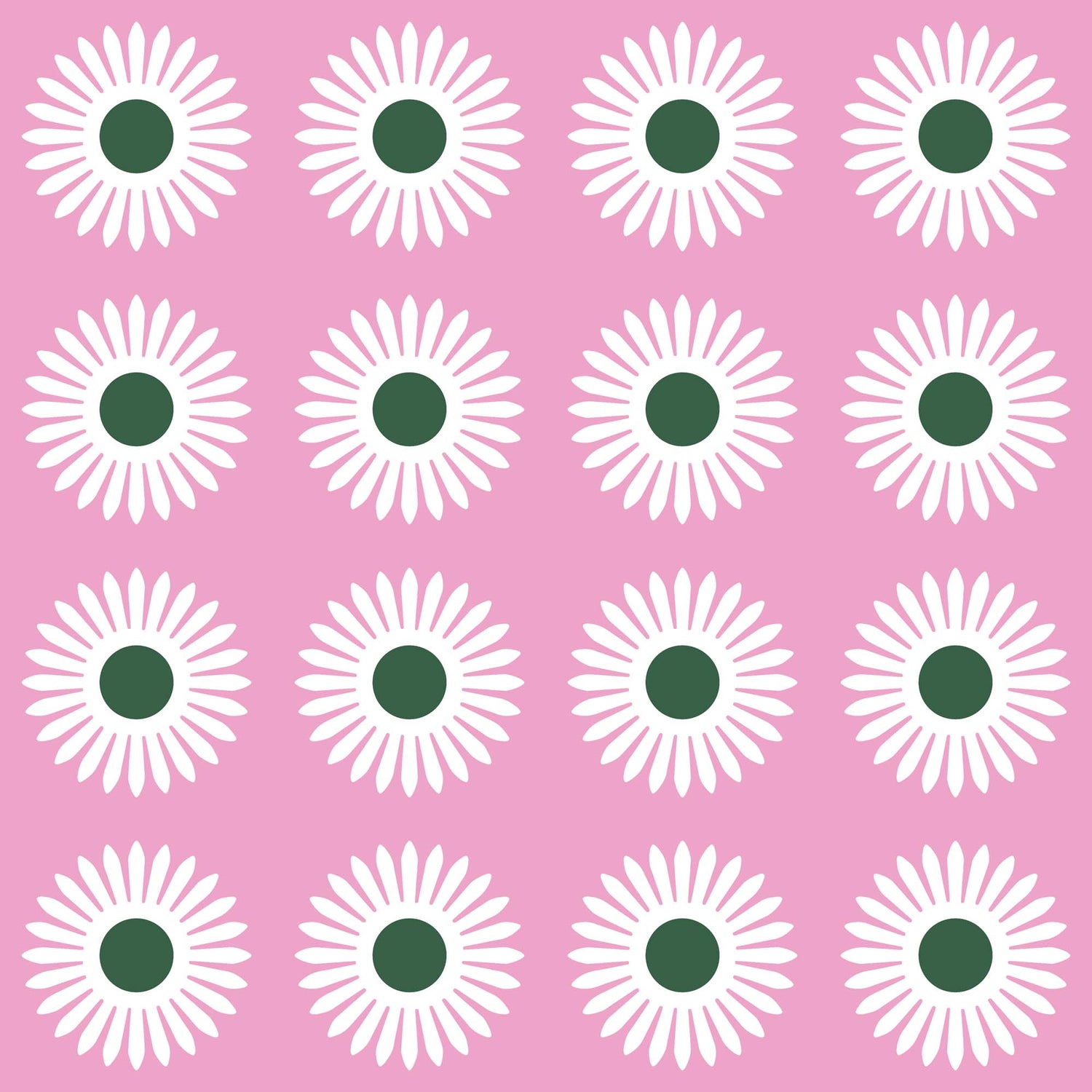 American Daisy Wallpaper in pink hunter color - pattern number KK713_Pink_Hunter_KH300 - by Katie Kime in the  collection