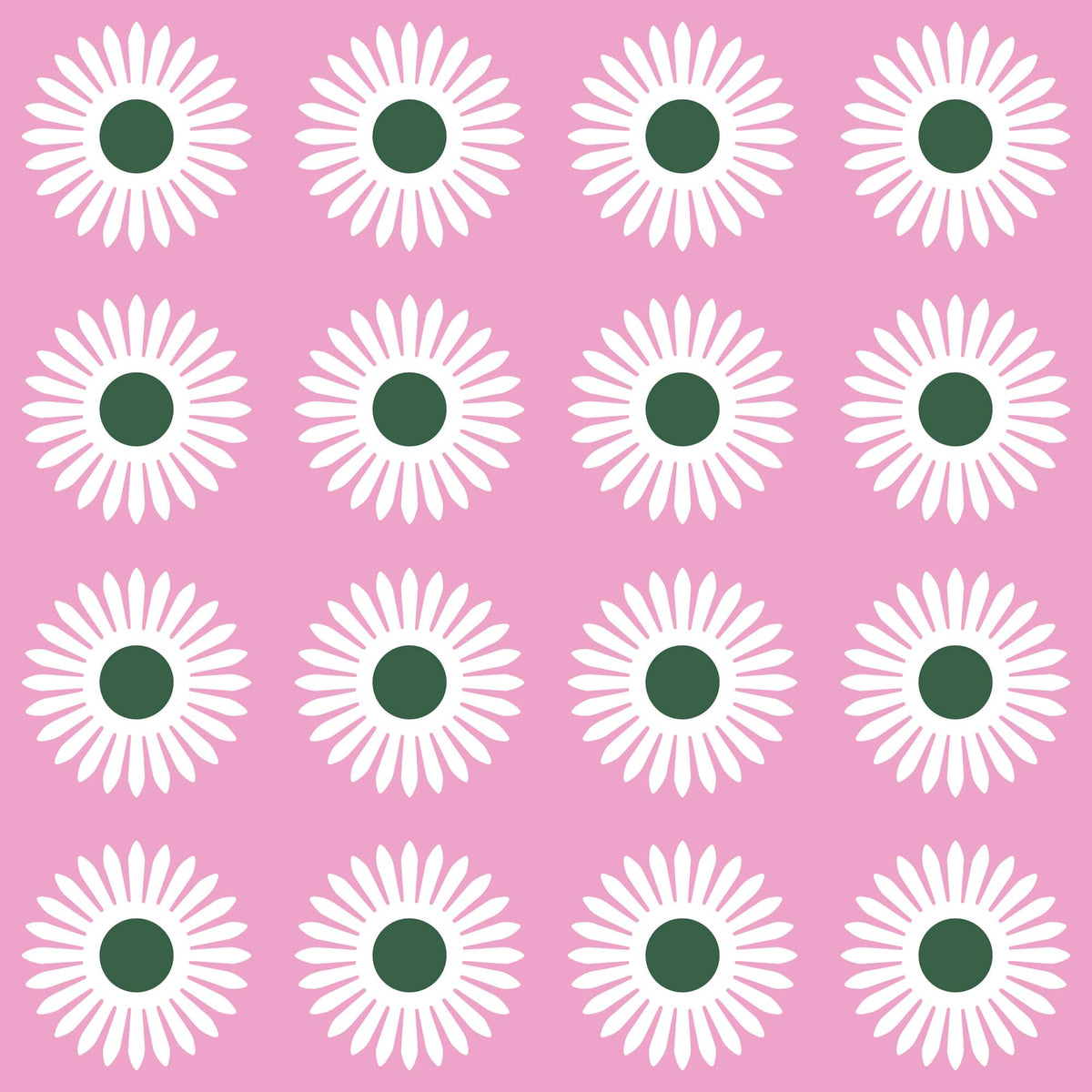 American Daisy Wallpaper in Pink Hunter color - pattern number KK713_Pink_Hunter_KH300 - by Katie Kime in the collection