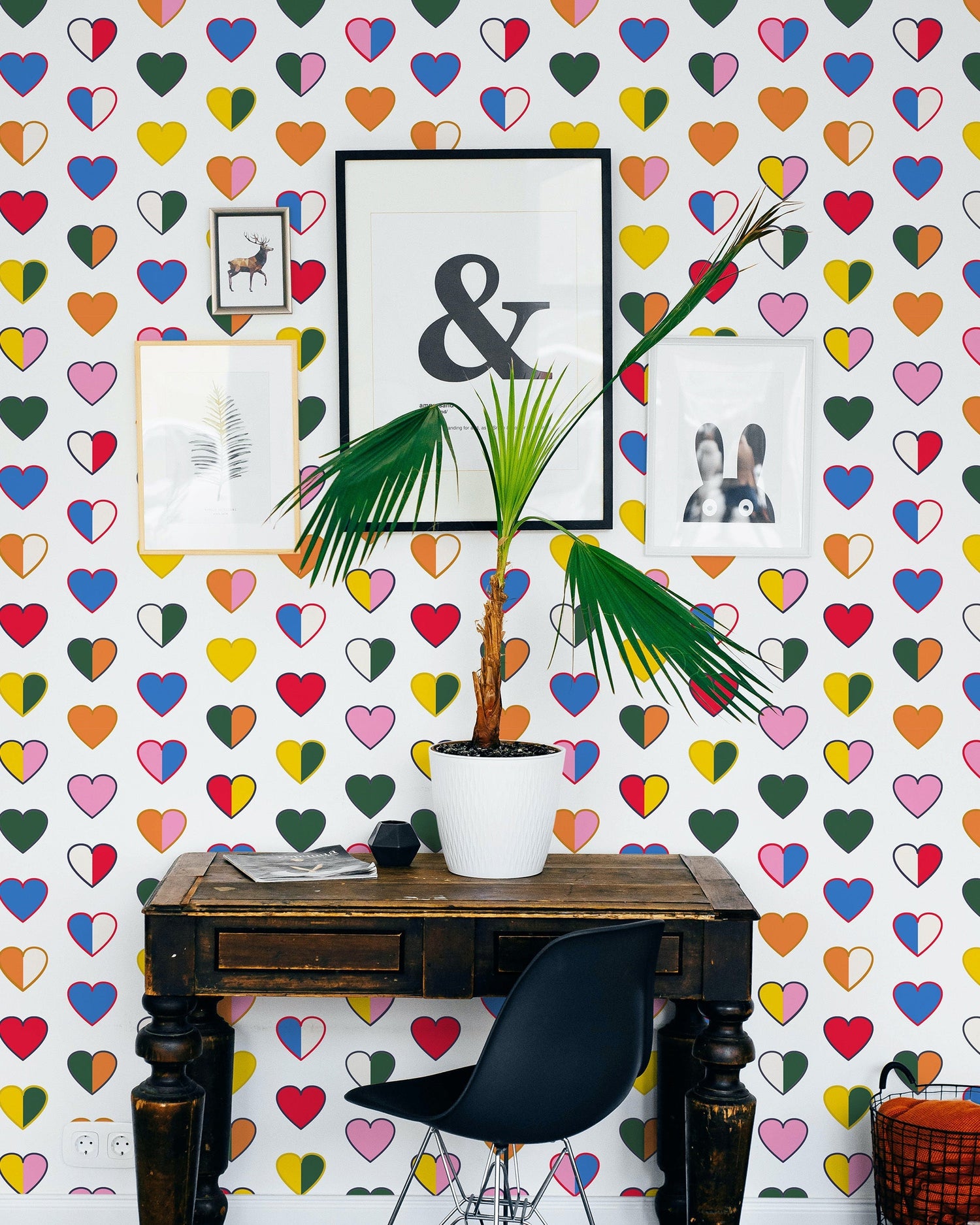 Amour Peel and Stick Wallpaper in pink color - pattern number KK771_Pink_KH306 - by Katie Kime in the  collection