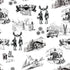 Après Ski Toile Peel and Stick Wallpaper in black color - pattern number KK181_Black_KH306 - by Katie Kime in the  collection