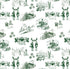 Apres Ski Toile Wallpaper in Hunter color - pattern number KK181_Hunter_KH300 - by Katie Kime in the collection