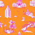 Austin Toile Wallpaper in orange pink color - pattern number KK17121_Orange_Pink_KH300 - by Katie Kime in the  collection