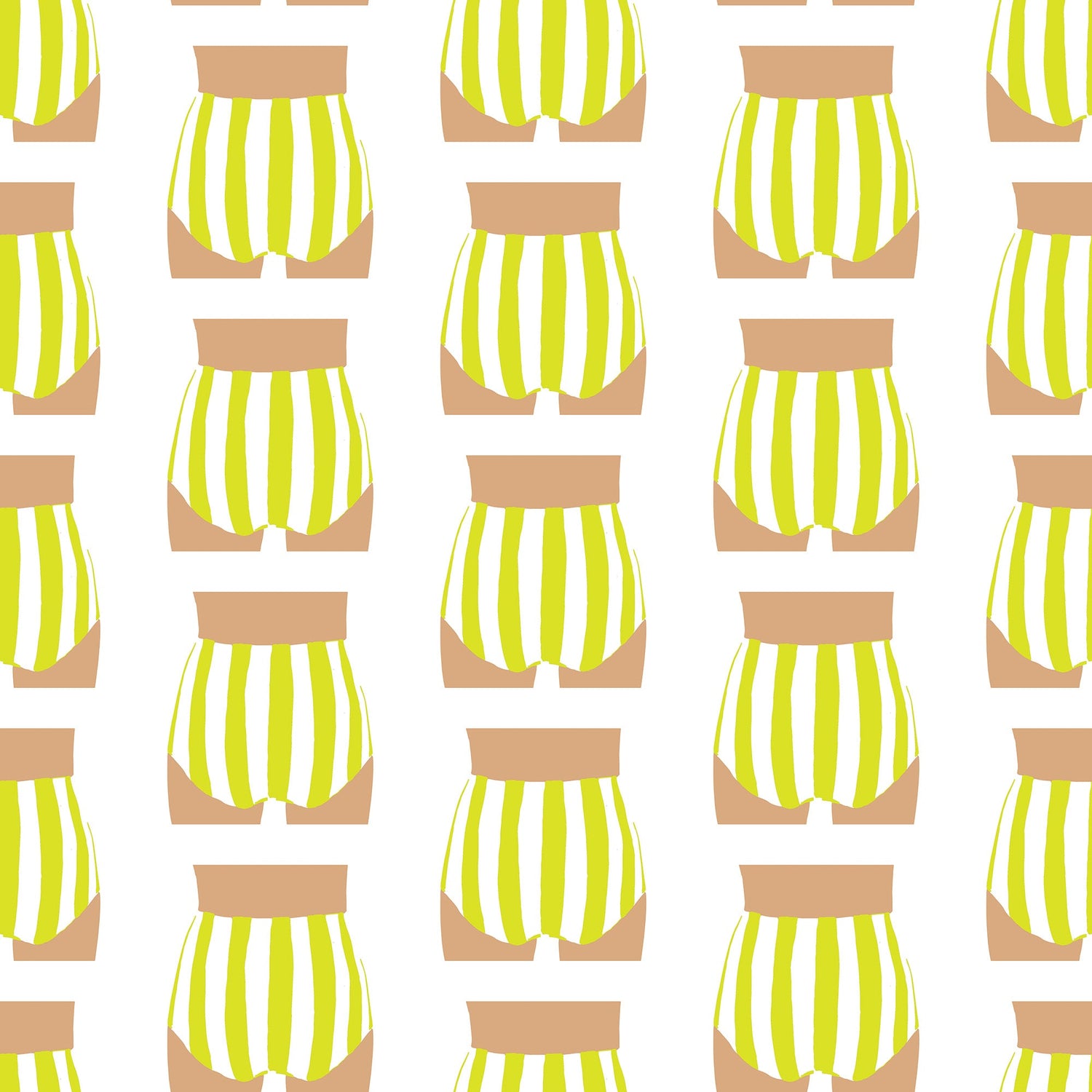 Beach Bum Peel and Stick Wallpaper in chartreuse color - pattern number KK715_Chartreuse_KH306 - by Katie Kime in the  collection