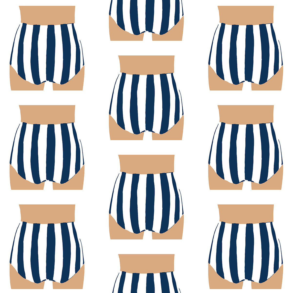 Beach Bum Peel and Stick Wallpaper in navy color - pattern number KK715_Navy_KH306 - by Katie Kime in the  collection
