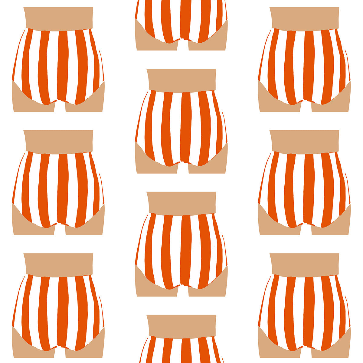 Beach Bum Peel and Stick Wallpaper in red color - pattern number KK715_Red_KH306 - by Katie Kime in the  collection