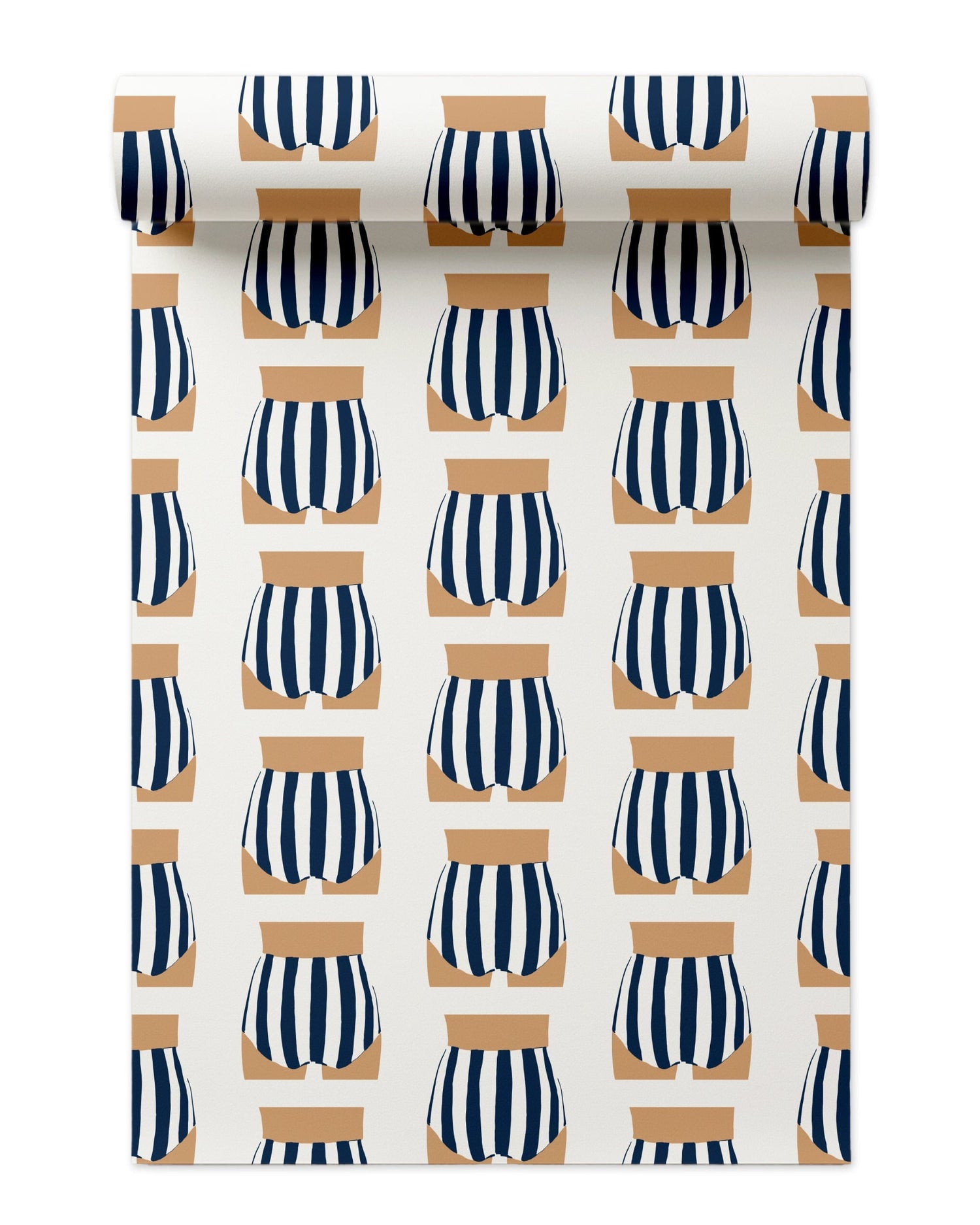 Beach Bum Wallpaper in Navy color - pattern number KK715_Navy_KH300 - by Katie Kime in the collection