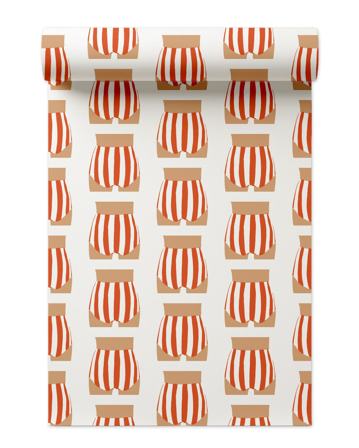 Beach Bum Wallpaper in Red color - pattern number KK715_Red_KH300 - by Katie Kime in the collection
