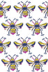 Bees Knees Wallpaper in navy color - pattern number KK17002_Navy_KH300 - by Katie Kime in the  collection