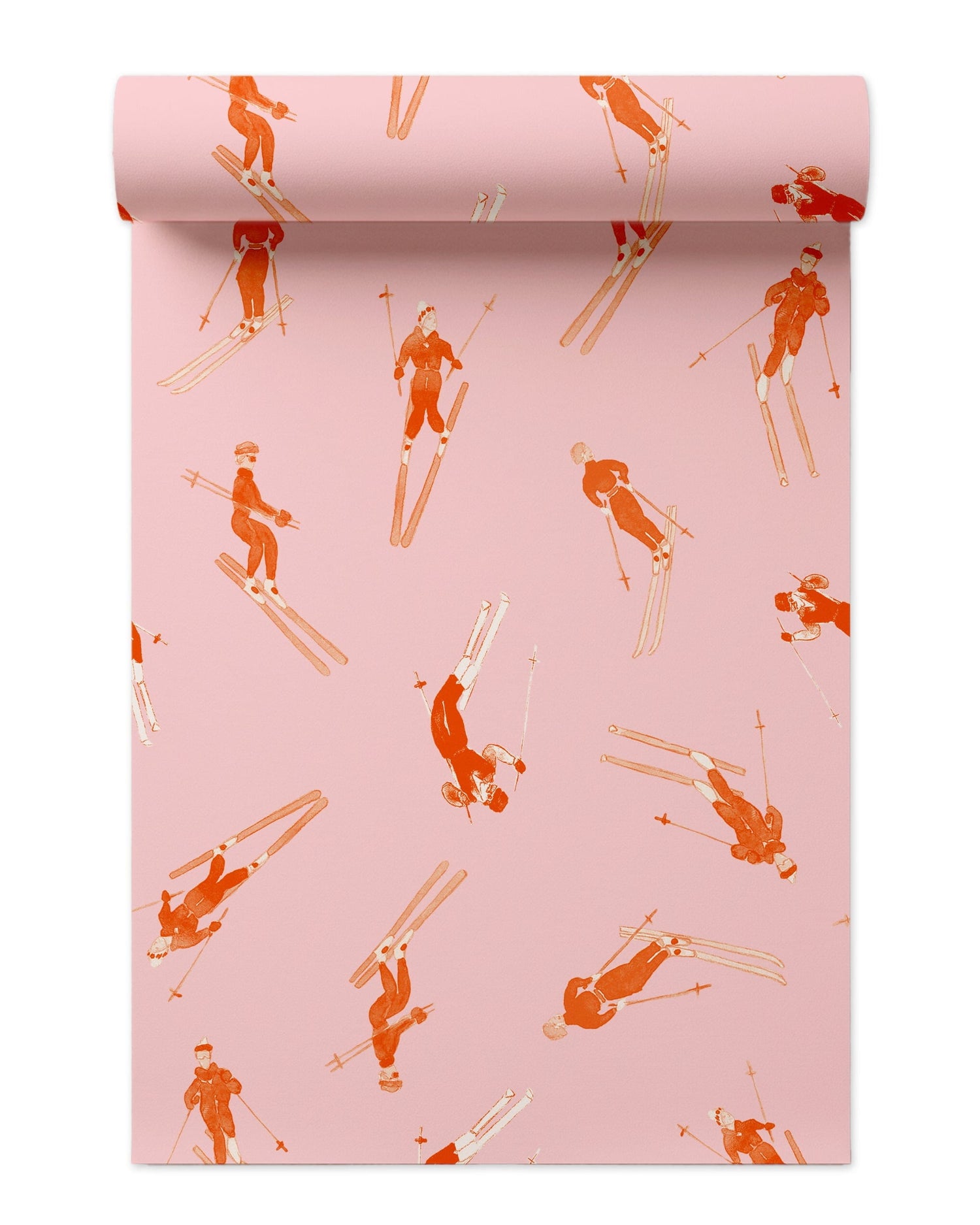 Bluebird Day Peel and Stick Wallpaper in pink orange color - pattern number KK182_Pink_Orange_KH306 - by Katie Kime in the  collection