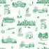 Boston Toile Peel and Stick Wallpaper in green color - pattern number KK798_Green_KH306 - by Katie Kime in the  collection